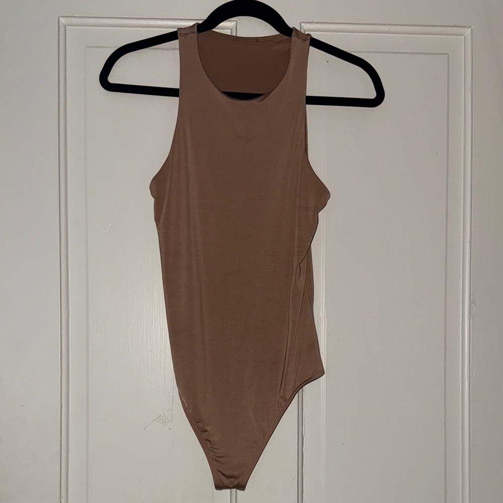 Express Brown Sleeveless Bodysuit